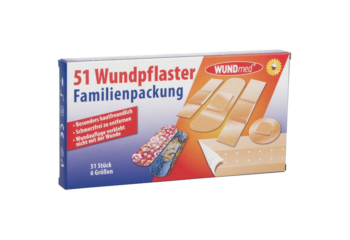 Wundmed Wundpflaster WUNDmed® Wundpflaster Familienpackung 51-teilig von Wundmed