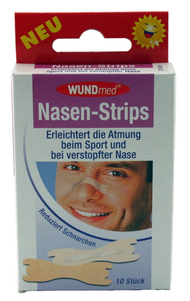 Wundmed Wundpflaster Wundmed Nasen-Strips Nasenpflaster Schnarchen (Stück, 10 St., Nasenpflaster), Besser Atmen Better Breath Frei Atmen Schnarchstopper von Wundmed