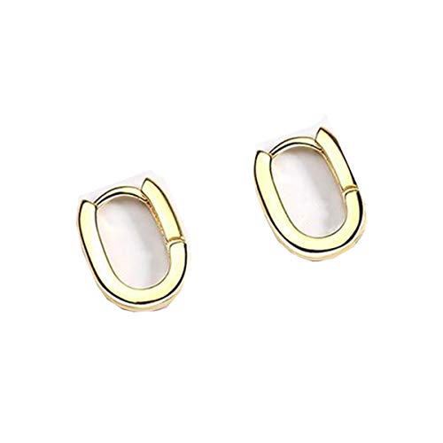 Unisex Ohrringe Damen Herren 925er Silber Mode Geometrische Klein creolen Persönliche Hoop Ohrschmuck fur Frauen Mann (Gold) von Wunhope