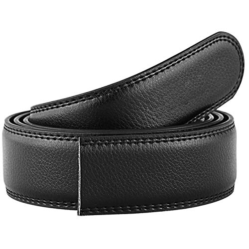 Wunhope Gürtel Herren Leder,Ledergürtel Kleidung Jeans Anzug Freizeit Business Anzug Gürtel für Männer-3,5cm Breite (120 CM, Schwarz) von Wunhope