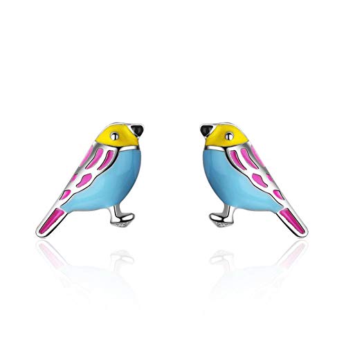 Wunhope Ohrringe Damen Stecker 925 Silver Vogel Süß Stud Earrings,Für Frauen Mädchen Geschenk von Wunhope