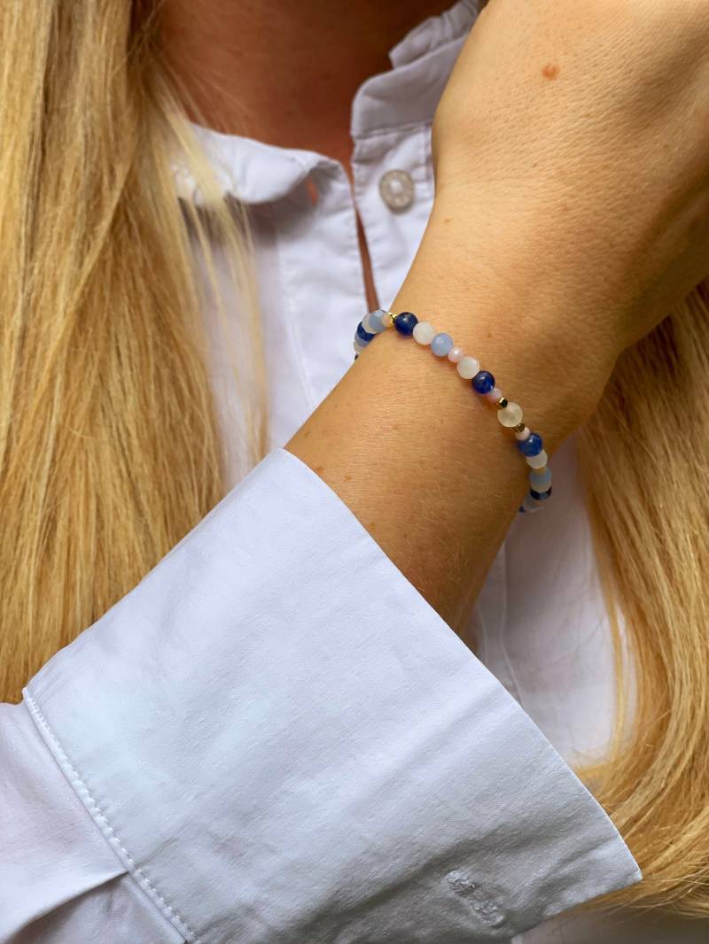 100% Handmade Edelsteinarmband Das Kraftband Mit 18K Vergoldeten 925 Silberperlen 100% Handmade Edelsteinarmband Das Kraftband Mit 18K Vergoldeten 925 Silberperlen von WunschBandShop