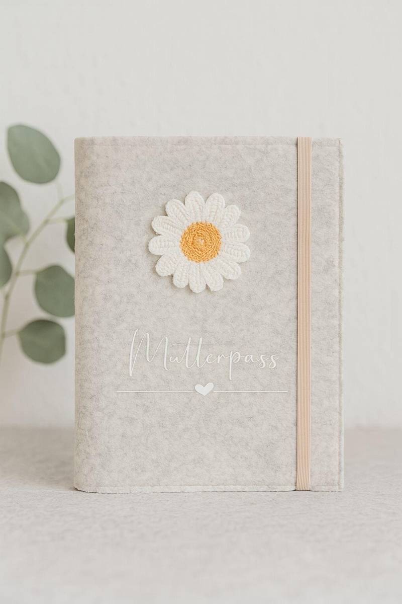 Personalisierte Mutterpasshülle Aus Filz | Mutterpass Verschiedene Farben von WunschFilz