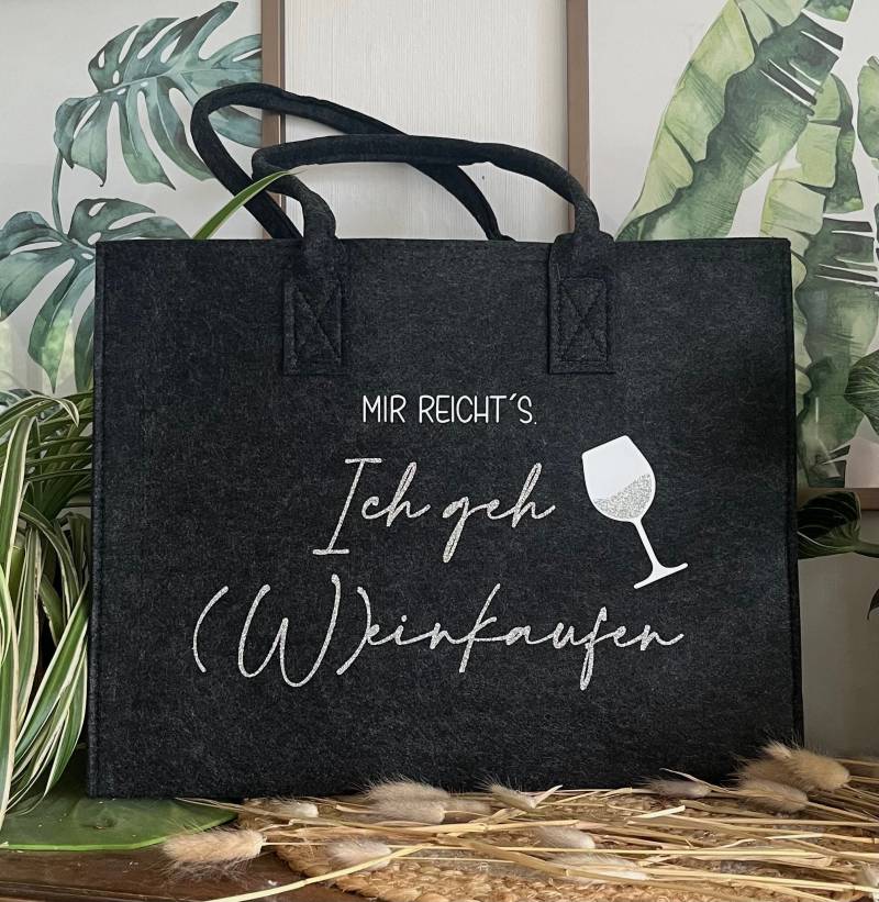 Personalisierter Shopper Aus Filz | Mit Spruch Ich Geh | W Einkaufen Handtasche von WunschFilz