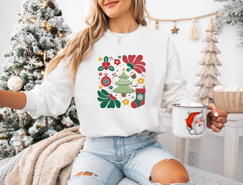 Boho Weihnachtssweatshirt.weihnachtspullover.geschenk Für Sie.weihnachtsgeschenk Freund/Freundin.weihnachtsgeschenk.damen Sweatshirt von WunschShopCOM
