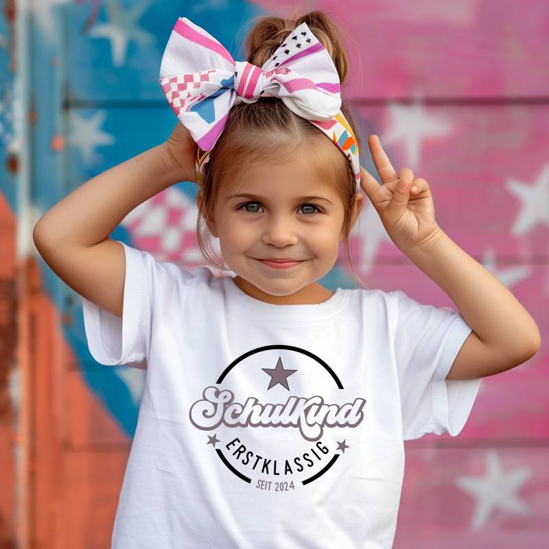 Erstklässler T-Shirtschulkind 2024 Personalisierte Tshirt Für Kinder Mit Name.einschulung.schulanfang T Shirt 2024.erster Schultag.geschenk von WunschShopCOM