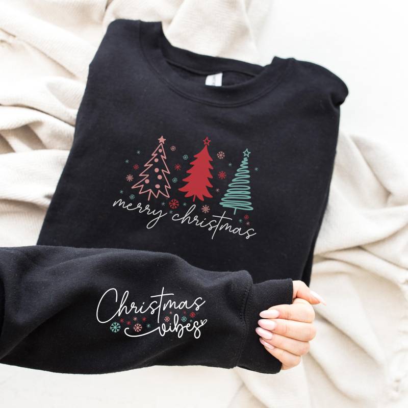 Gemütliches Frohe Weihnachten Sweatshirt-Perfekt Für Die Feiertage.weihnachts Pullover.christmas Vibes Sweatshirt.sweatshirt von WunschShopCOM