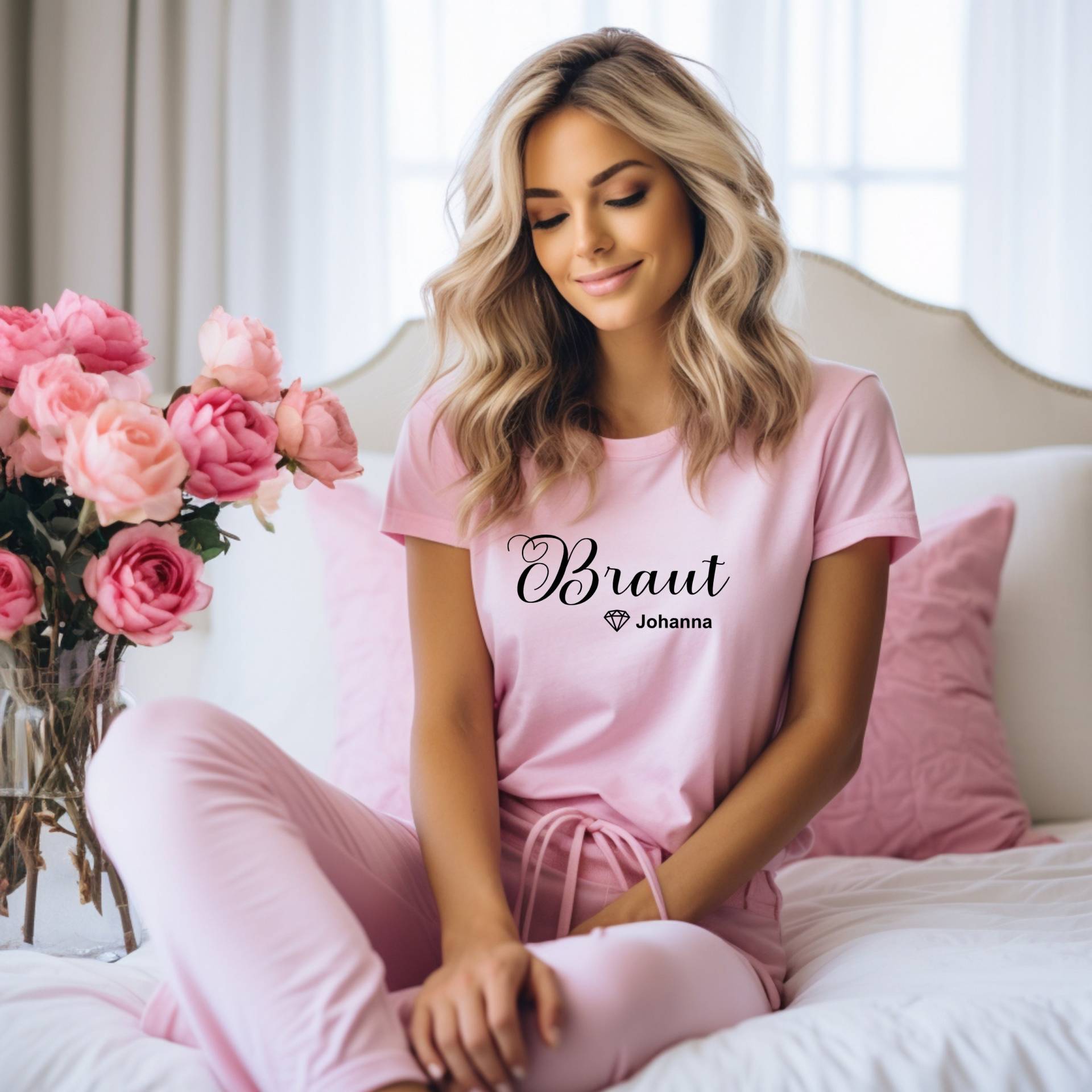 Jga T-Shirt Personalisiert Mit Name.braut T Shirt.team Braut Shirts Name.junggeselinnenabschied Outfit.brautjungfer Geschenk.braut 2024 von WunschShopCOM