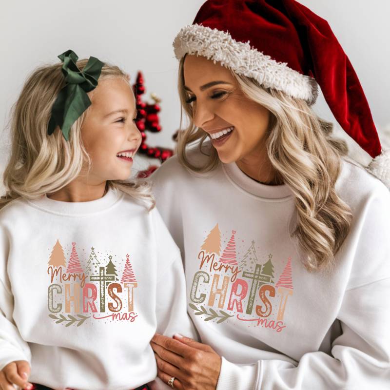 Merry Christmas Weihnachtspullover.weihnachtssweatshirt.weihnachtsoutfit.familien Weihnachtsoutfit.familiengeschenk.weihnacht 2024 von WunschShopCOM