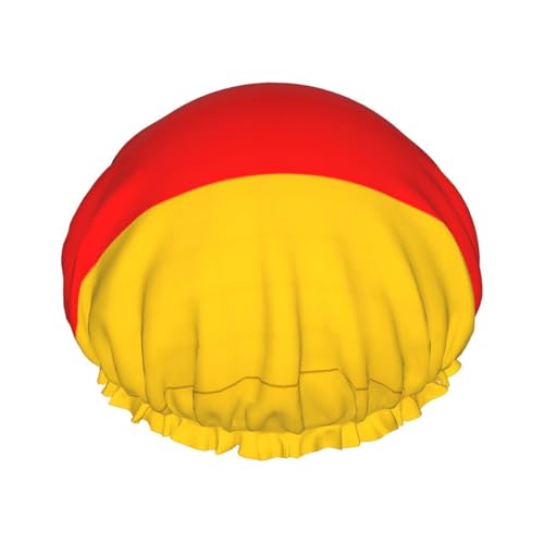 Wurton Wiederverwendbare Duschhaube mit deutscher Flagge, umweltfreundlich, weich, für Damen, doppelte wasserdichte Schichten, Showe Cap von Wurton