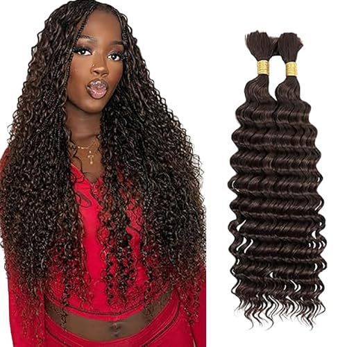 WuvuSnm Human Hair Braiding Deep Wave Boho Braids Bulk Hair Weave Natural Extensions No Weft Chocolate Brown Color 2 Braids Per Pack Total 100 g for Women 26 26 Zoll WuvuSnm Human Hair Braiding Deep Wave Boho Braids Bulk Hair Weave Natural Extensions No Weft Chocolate Brown Color 2 Braids Per Pack Total 100 g for Women 26 26 Zoll von WuvuSnm