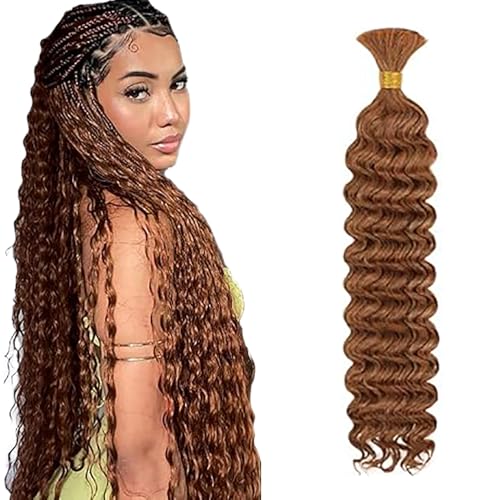 WuvuSnm Human Hair Braiding Deep Wave Boho Braids Bulk Hair Weave Natural Extensions No Weft Light Brown Color 1 Braid Per Pack Total 50 g for Women 32 Zoll WuvuSnm Human Hair Braiding Deep Wave Boho Braids Bulk Hair Weave Natural Extensions No Weft Light Brown Color 1 Braid Per Pack Total 50 g for Women 32 Zoll von WuvuSnm