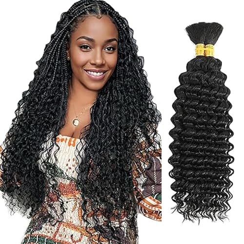 WuvuSnm Human Hair Braiding Deep Wave Boho Braids Bulk Hair Weave Natural Extensions No Weft Natural Black Color 2 Braids Per Pack Total 100 g for Women 32 32 Zoll WuvuSnm Human Hair Braiding Deep Wave Boho Braids Bulk Hair Weave Natural Extensions No Weft Natural Black Color 2 Braids Per Pack Total 100 g for Women 32 32 Zoll von WuvuSnm