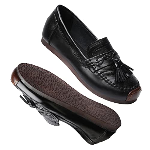 Wuyaraymia Loafers für Frauen Lederschuhe Loafers für Damen Schlüpfen Schwarz 38 EU Wuyaraymia Loafers für Frauen Lederschuhe Loafers für Damen Schlüpfen Schwarz 38 EU von Wuyaraymia