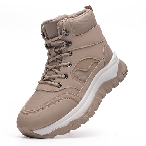 Wuyaraymia Sneakers Winter Damen Samt Hinzufügen Hohes Rohr Schuhe Warm Halten Komfortabel Dicker Boden Khaki 41 EU von Wuyaraymia