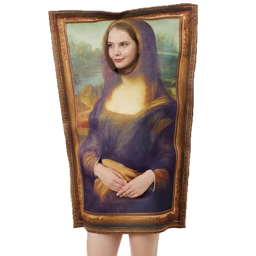 Mona Lisa Kostüm, Lustiges Van Gogh Kostüm, Berühmte Gemälde Kostüm | Künstler Halloween Kostüm | Tragbare Kostüme Cerative Dress Up Für Teenager, Bühnenshow, Frauen von Wuyooprt