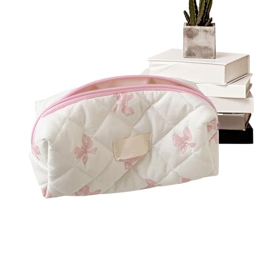 Wuyooprt Bleistiftbeutel süß, ästhetischer Bleistiftbeutel | Bogenmuster Stiftspeichertasche | Schulmaterial, tragbarer Toilettenfall, kosmetischer Organisator für College -Student von Wuyooprt