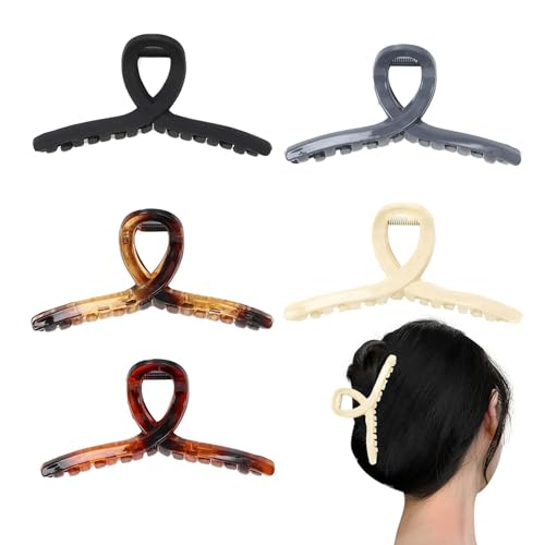 Wuyooprt Große Haarklammern – große, rutschfeste Haarklammern, 5 x tragbare Haarklammern, bunte Mädchen-Haarspangen für Dating, Reisen, Workout von Wuyooprt