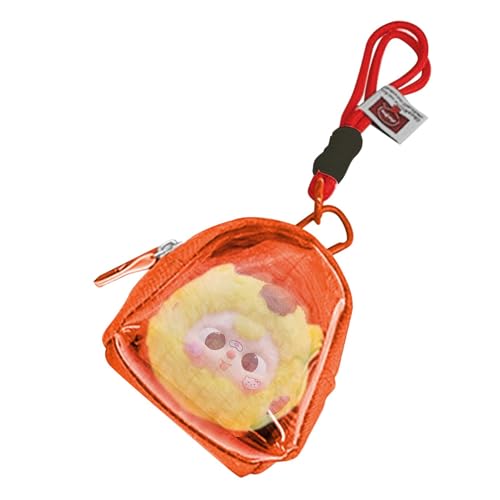 Wuyooprt Transparente Figuren-Display-Tasche, tragbare Ohrstöpsel-Organizer-Tasche, staubdichte Puppen-Tragetasche, Ohrhörer-Organizer-Tasche mit Reißverschluss, Umhängeband für Erwachsene, Kinder, von Wuyooprt