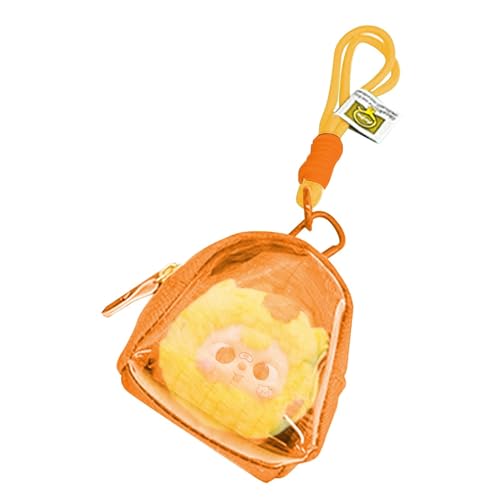 Wuyooprt Transparente Figuren-Display-Tasche, tragbare Ohrstöpsel-Organizer-Tasche, staubdichte Puppen-Tragetasche, Ohrhörer-Organizer-Tasche mit Reißverschluss, Umhängeband für Erwachsene, Kinder, von Wuyooprt