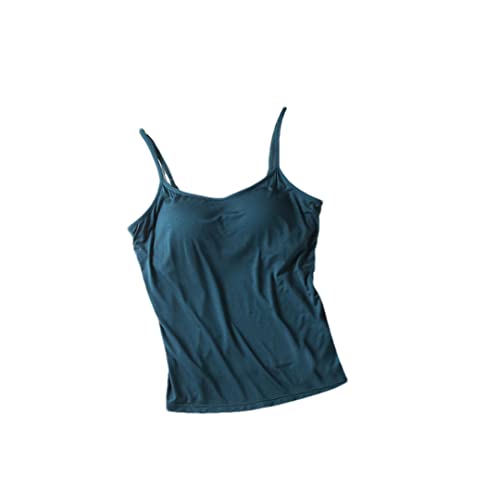 Wvapzxx Damen-Tanktop mit Brustpolster, dehnbar, Push-Up-Tops, Camisoles, ärmellos, sexy, lässige Schlauchweste, Deep EN8, 50 von Wvapzxx