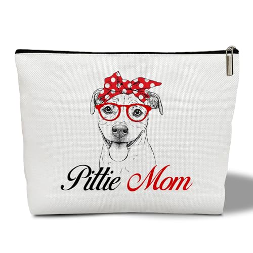 Pitbull Make-up-Tasche für Frauen, Pittie Mom, Make-up-Tasche, Tierliebhaber, Hundeliebhaber, Geschenk für Pitbull, Mama, Pitbull Terrier, beste Freundin, beste Schwester, Kulturbeutel, von WwongxianB