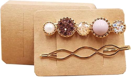 50 Stück Haarspangen-Display-Karten – Haarschleife und Haarnadel-Verpackungskarten aus Kraftkarton für Haar-Accessoires von Wwyan