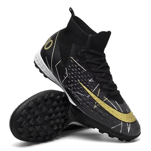 Wxbzbhwxc Fußballschuhe für Herren, professionelle Fußballschuhe, Stollen, Sportschuhe, Training, Tennis für Damen, 04 - Schwarz, 22.5 cm von Wxbzbhwxc