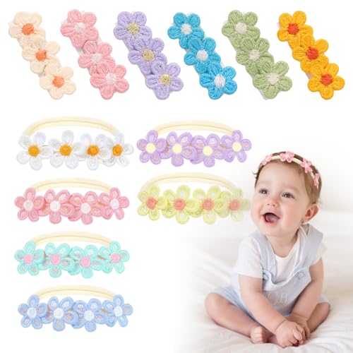 12 Stücke Haarspangen Mädchen Stirnband Baby Haarband Kinder Blume Elastisches Haarschmuck 12 Stücke Haarspangen Mädchen Stirnband Baby Haarband Kinder Blume Elastisches Haarschmuck von Wxgoqrcn