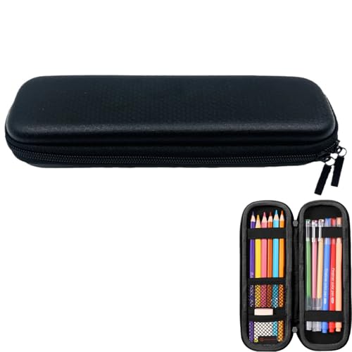 Wxinsheng Stift Etui Federmäppchen,Make Up Pinsel Tasche Etui Mäppchen Schwarz Wasserdicht Schulmäppchen Bleistift Tasche Aufbewahrungstasche klein für Executive Füllfederhalter Bleistifte von Wxinsheng