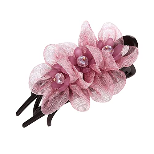 Damen Haarspangen Kopfschmuck mit lichtechtem, elegantem Seidenblumenschmuck für Brautjungfer Hochzeit Dating Shopping von Wyasgas
