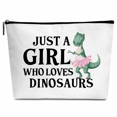 Dinosaurier-Geschenk-Make-up-Tasche, lustiges Dinosaurier-Geschenk für Mädchen und Frauen, niedliches Geburtstags- und Weihnachtsgeschenk für Ihre beste Freunde, Tochter, Schwester, Tierliebhaber (nur von Wybgno