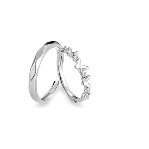 Beziehungs Ringe für Paare 925 Silber Ringe Damen Sterling Silber Möbiusband Verstellbar Mode für Schwester Abschluss Schmuck von Wycian