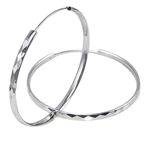 Creolen Klein, Silber Ohrringe Set Versilbert Runde Form 4X4mm für Damen Abschlussball Schmuck von Wycian