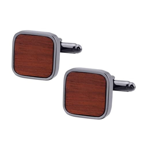 Cufflinks Set Manschettenknöpfe Herren Eckig Stil A Versilbert Quadrat für Herren Père Fils Valentinstag Unternehmen Fête Des Pères von Wycian