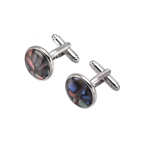 Cufflinks Set Manschettenknöpfe Herren Fisch Silber Versilbert Eingelegte Abalone-Muschel für Herren Père Fils Valentinstag Unternehmen Cufflinks Set Manschettenknöpfe Herren Fisch Silber Versilbert Eingelegte Abalone-Muschel für Herren Père Fils Valentinstag Unternehmen von Wycian