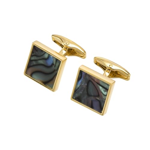 Cufflinks Set Manschettenknöpfe Herren Gold Set Vergoldet Eingelegte Abalone-Muschel für Herren Père Fils Valentinstag Unternehmen Fête Des Pères Cufflinks Set Manschettenknöpfe Herren Gold Set Vergoldet Eingelegte Abalone-Muschel für Herren Père Fils Valentinstag Unternehmen Fête Des Pères von Wycian