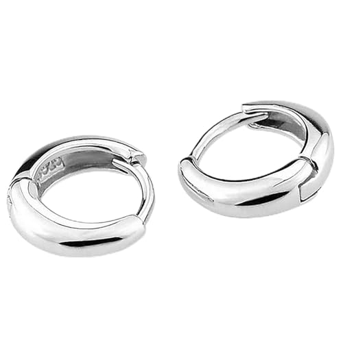 Damen Schmuck, Silber Ohrringe Creolen Klein Versilbert Runde Form für Neujahr Schmuck von Wycian