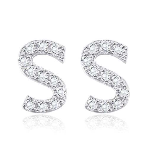 Damenohrringe, Ohrringe Set Silber Zirkonia S für Engagement Schmuck Geschenk von Wycian
