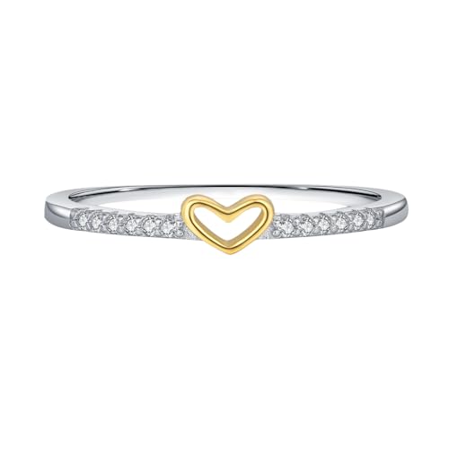Ehering Damen Einzeln Ring Moissanite Weiß 9K Au375 Runde Form Moissanit Größe 56 (17.8) Vorsteckring für Lesben Klassisch Schmuck Geschenk von Wycian