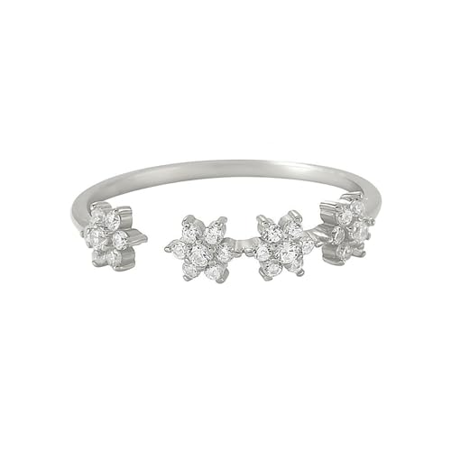 Eheringe Damen Verlobungsring Damen mit Stein Weiß 14 Karat Au585 Runde Form Moissanit Größe 53 (16.9) Vorsteckring für Lesben Klassisch Schmuck von Wycian