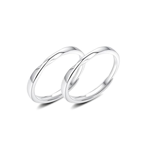 Eheringe Modern Trauringe 925 Silber Sterling Silber Möbiusband Verstellbar Mode für Paar Damen Schwester Weihnachten Schmuck von Wycian