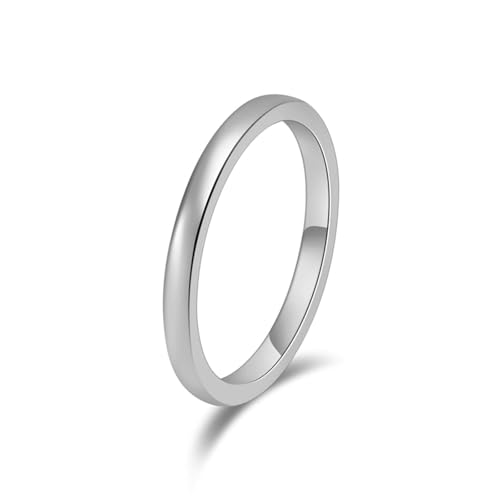 Eheringe mit Gravur, Wolfram Ring Herren Silber Größe 65 (20.7) 2mm Einfach Gravur für Damen Valentinstag von Wycian