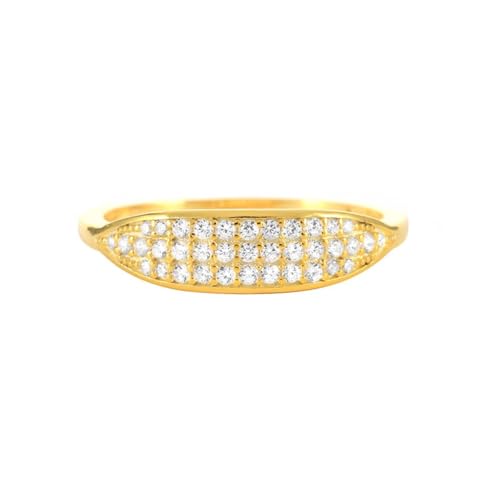 Engagement Ring For Women Ring Moissanite Gold 14 Karat Gelbgold Au585 Runde Form Moissanit Größe 52 (16.6) Vorsteckring für Mutter Einfach Schmuck von Wycian