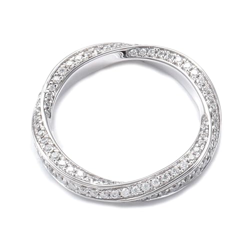Engagement Ring Women, Bandring Weißgold Damen 18K Größe 50 (15.9) Moissanit Rundschliff D Farbe Npassbar Für Valentinstag von Wycian