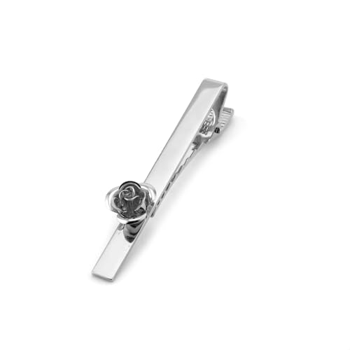 Krawattennadel Personalisiert Krawattennadel Silber Versilbert Die Rose für Herren Père Fils Valentinstag Unternehmen Fête Des Pères von Wycian