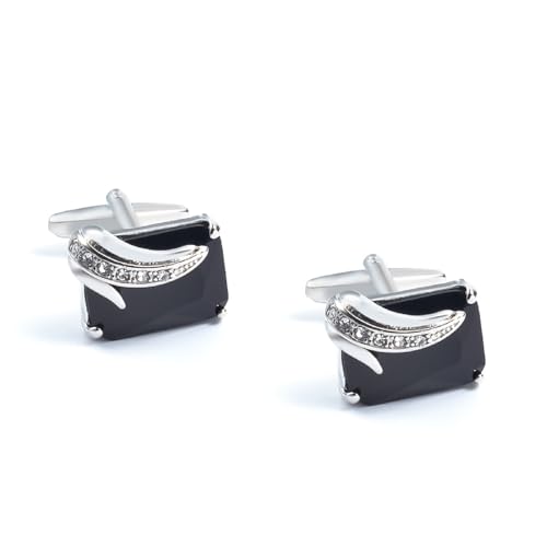 Manchettenknoepfe Herren Manschettenknöpfe Herren Edelstein Silber Versilbert Rechteck 19.5X14.5cm für Herren Père Fils Valentinstag Unternehmen von Wycian