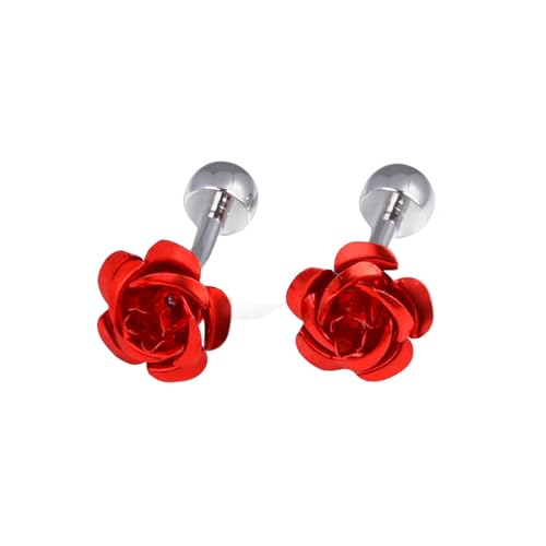 Manchettenknoepfe Herren Manschettenknöpfe Silber Rot Versilbert Die Rose für Herren Père Fils Valentinstag Unternehmen Fête Des Pères Manchettenknoepfe Herren Manschettenknöpfe Silber Rot Versilbert Die Rose für Herren Père Fils Valentinstag Unternehmen Fête Des Pères von Wycian