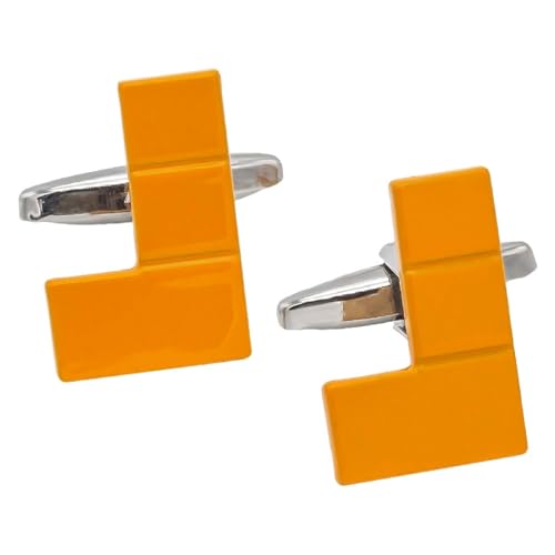 Manschettenknöpfe Herren Edel Manschettenknöpfe Orange Silber Versilbert L-Form 20X13.6cm für Herren Père Fils Valentinstag Unternehmen Manschettenknöpfe Herren Edel Manschettenknöpfe Orange Silber Versilbert L-Form 20X13.6cm für Herren Père Fils Valentinstag Unternehmen von Wycian