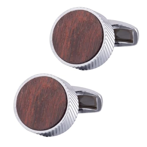 Manschettenknöpfe Herren Manschettenknöpfe Braun Silber Versilbert Einfache Runde 16X16cm für Herren Père Fils Valentinstag Unternehmen Manschettenknöpfe Herren Manschettenknöpfe Braun Silber Versilbert Einfache Runde 16X16cm für Herren Père Fils Valentinstag Unternehmen von Wycian